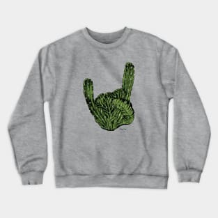 Rock on Cactus Hand 'The Sign of the Horns' Crewneck Sweatshirt